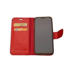 Housse Folio avec emplacement carte Rouge