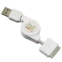 Cable Rétractable Compatible Apple Blanc