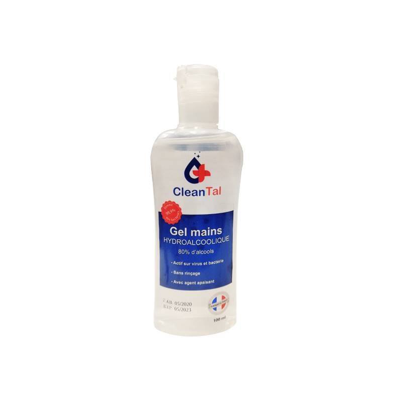 Gel Désinfectant Mains Hydroalcoolique 100ml Clean Tal (80% Alcool) - 50pcs